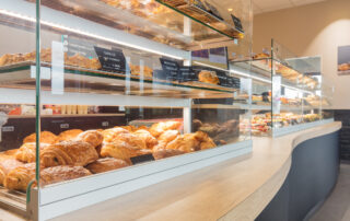 Vitrine de boulangerie pour exposition de produits