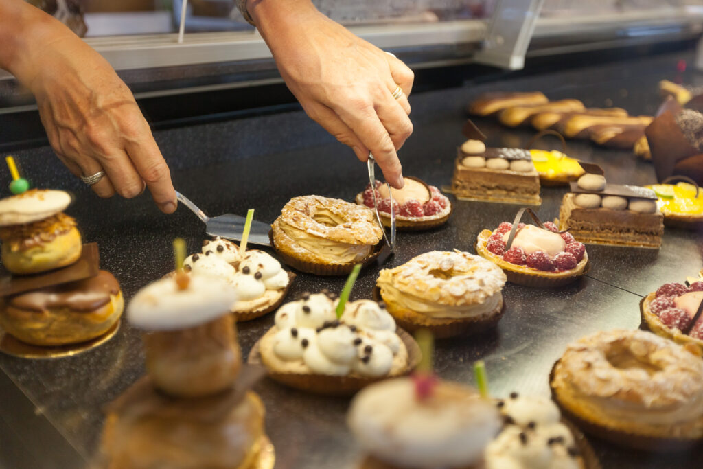 Vitrine de boulangerie pour exposition de produits