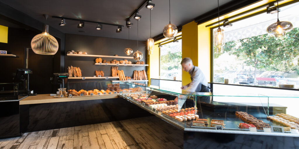 Vitrine de boulangerie pour exposition de produits