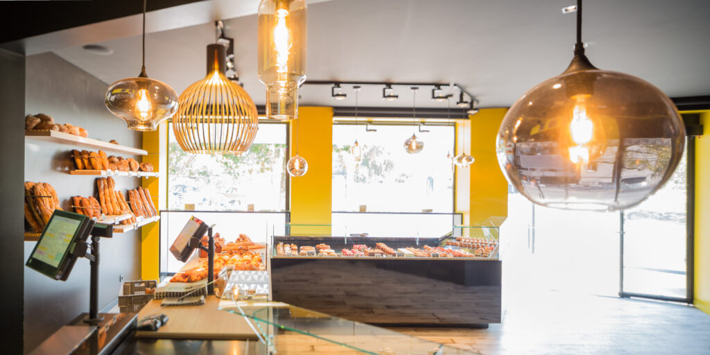 Vitrine de boulangerie pour exposition de produits