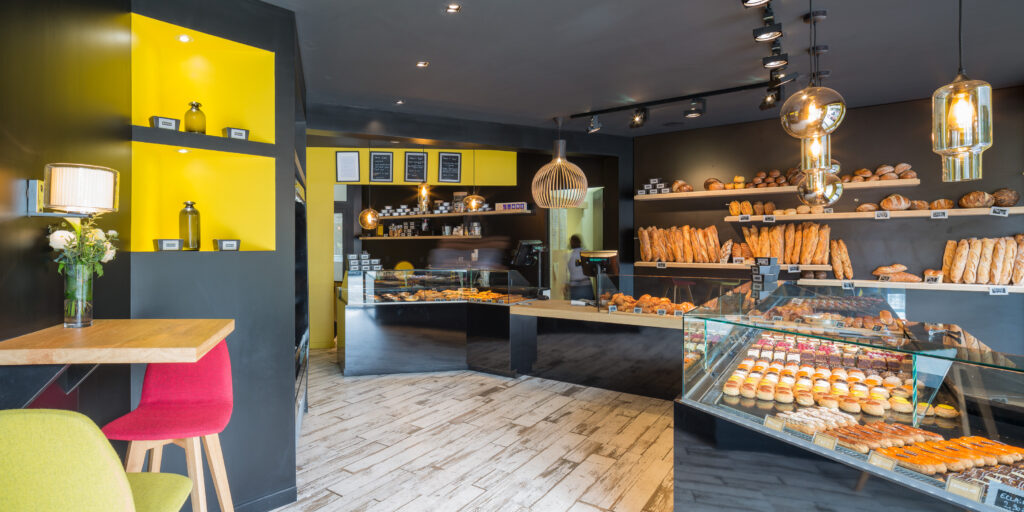 Vitrine de boulangerie pour exposition de produits