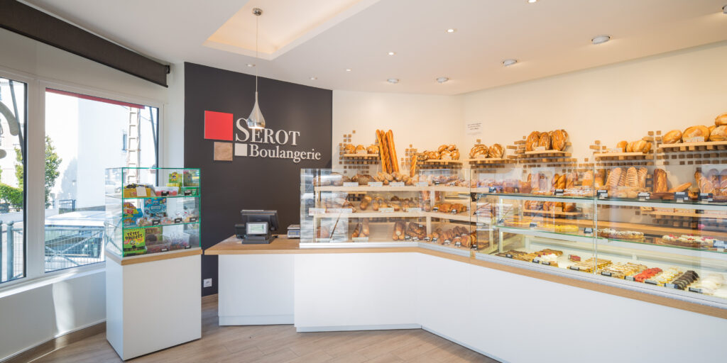 Vitrine de boulangerie pour exposition de produits