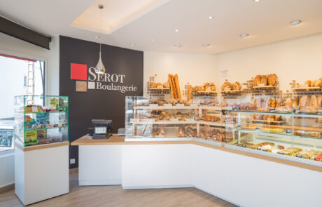 Vitrine de boulangerie pour exposition de produits