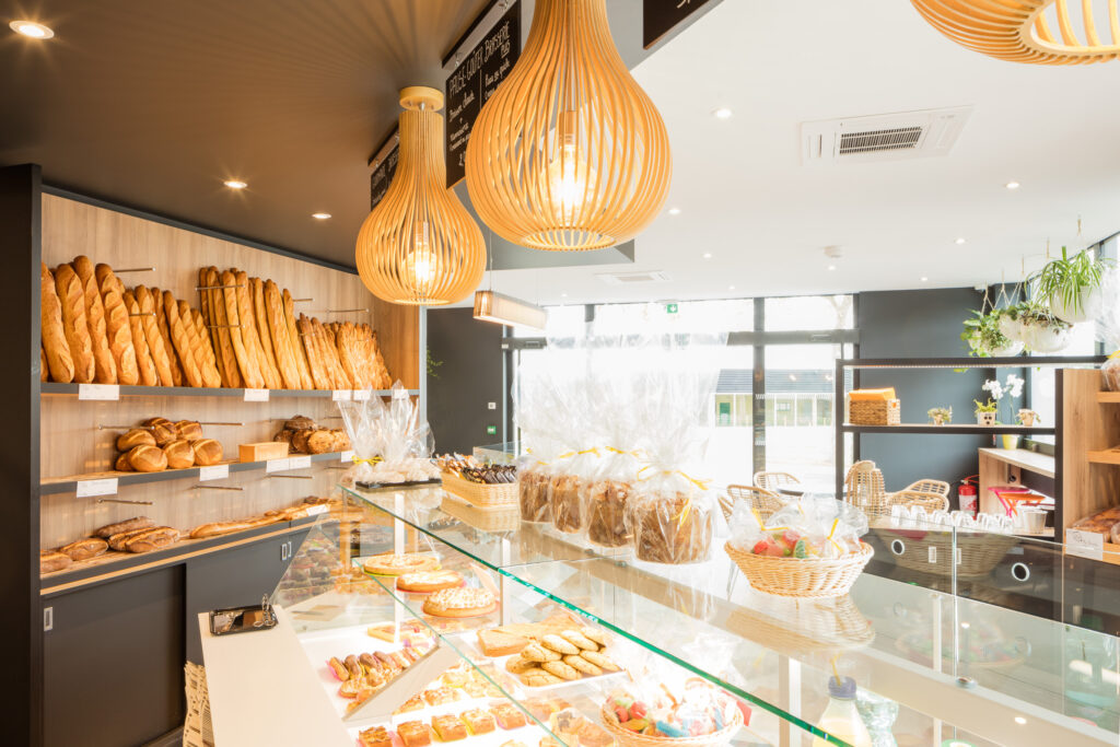 Vitrine de boulangerie pour exposition de produits