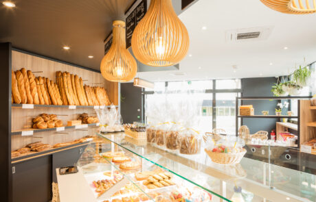 Vitrine de boulangerie pour exposition de produits