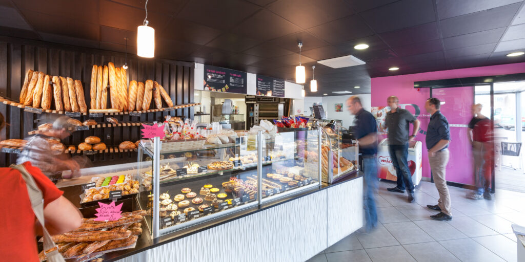 Vitrine de boulangerie pour exposition de produits