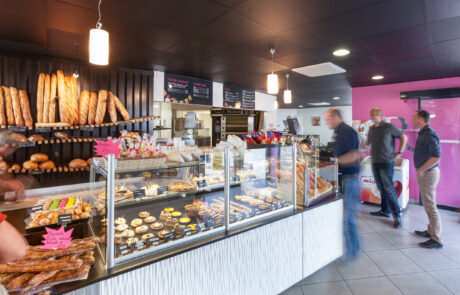 Vitrine de boulangerie pour exposition de produits