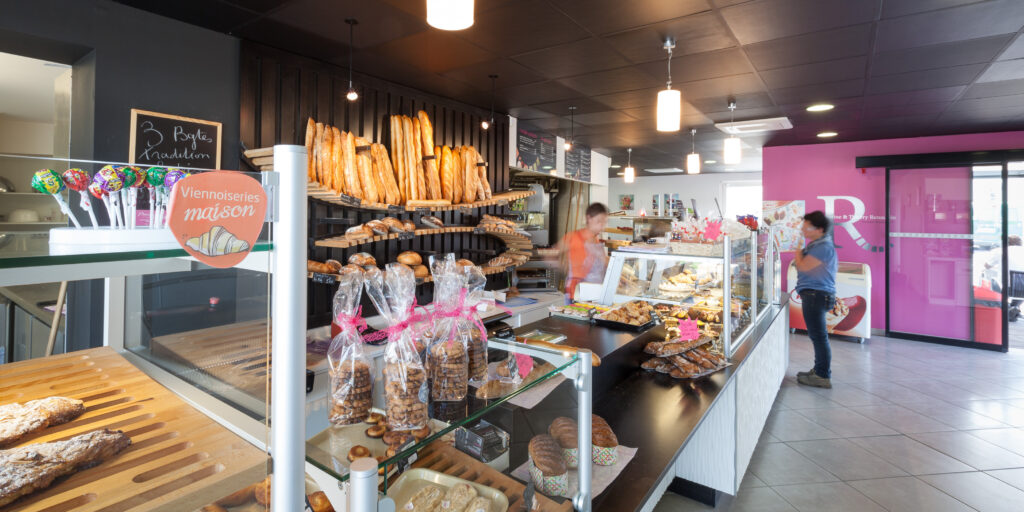 Vitrine de boulangerie pour exposition de produits